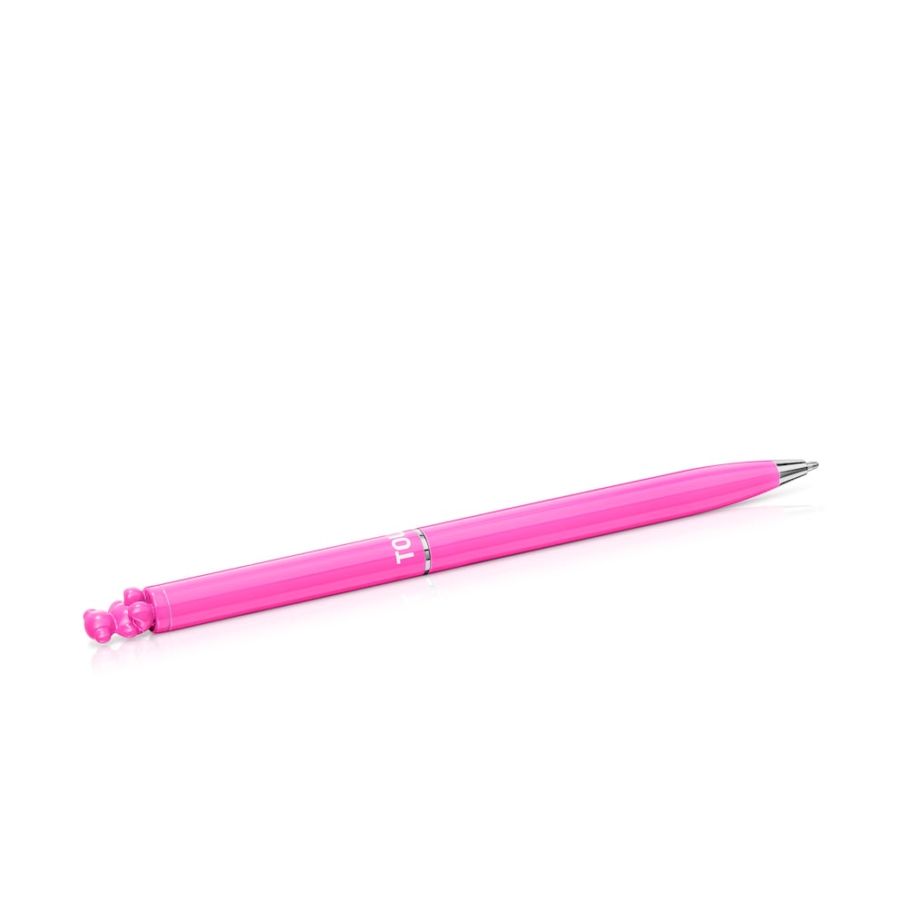 Fuchsia-colored chromed Pen with Bold Bear