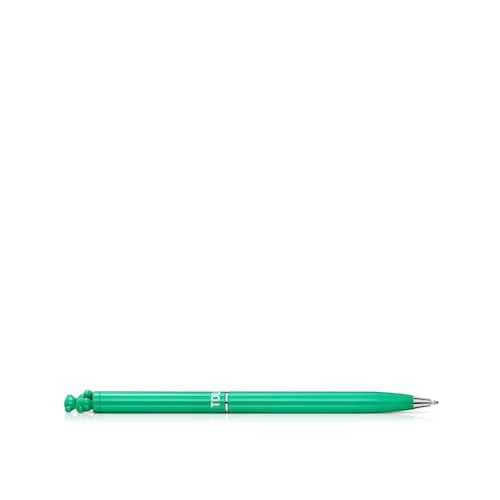 Bolígrafo cromado en color verde con oso Bold Bear