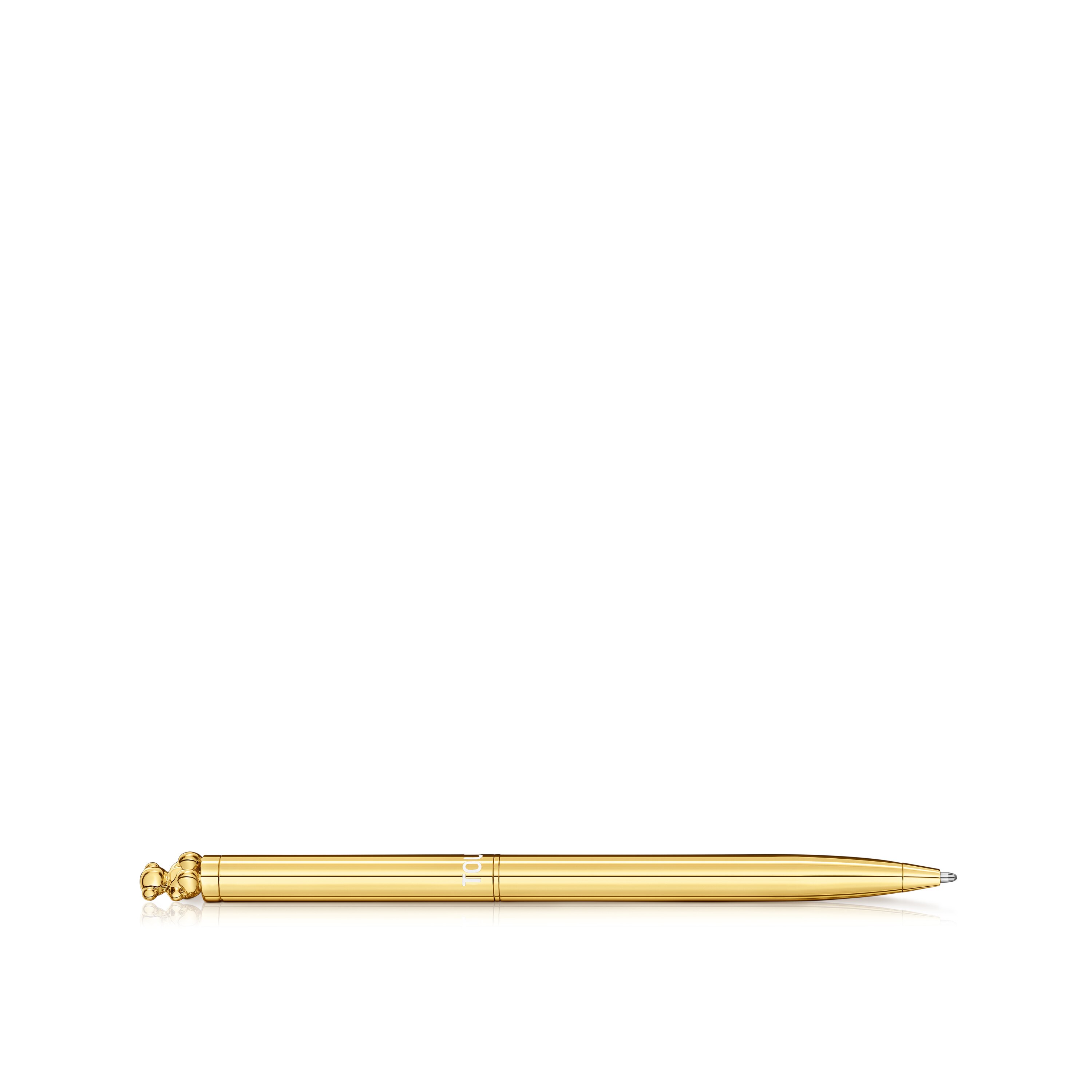 Gold-colored chromed Pen with Bold Bear
