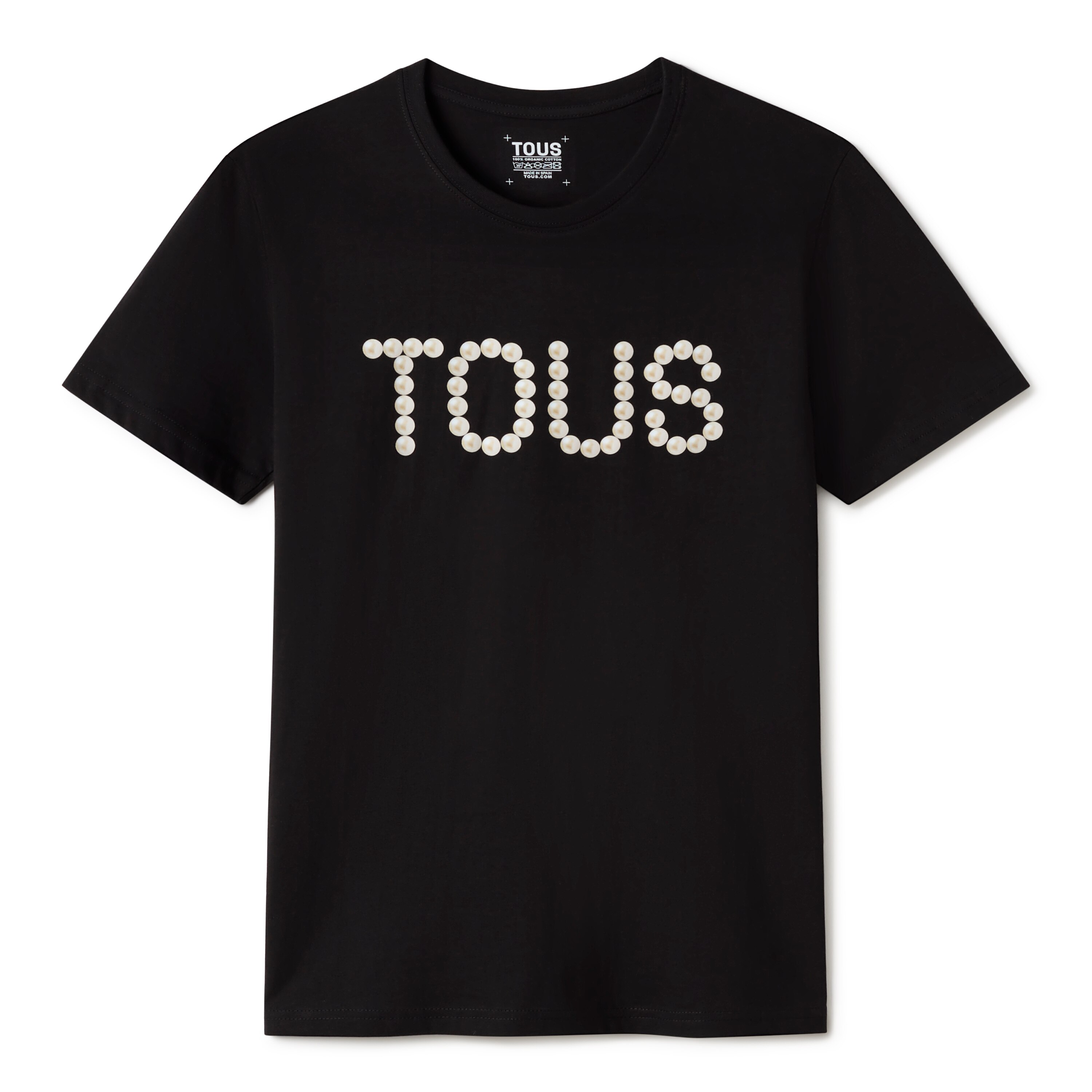 Black T-shirt Logo Pearls | TOUS