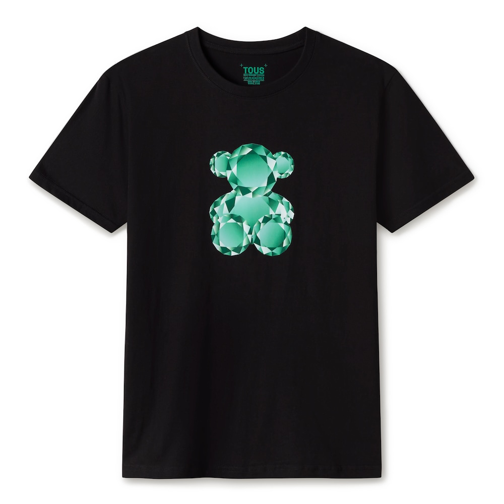 Black and turquoise T-shirt Bear Gemstones image number 0
