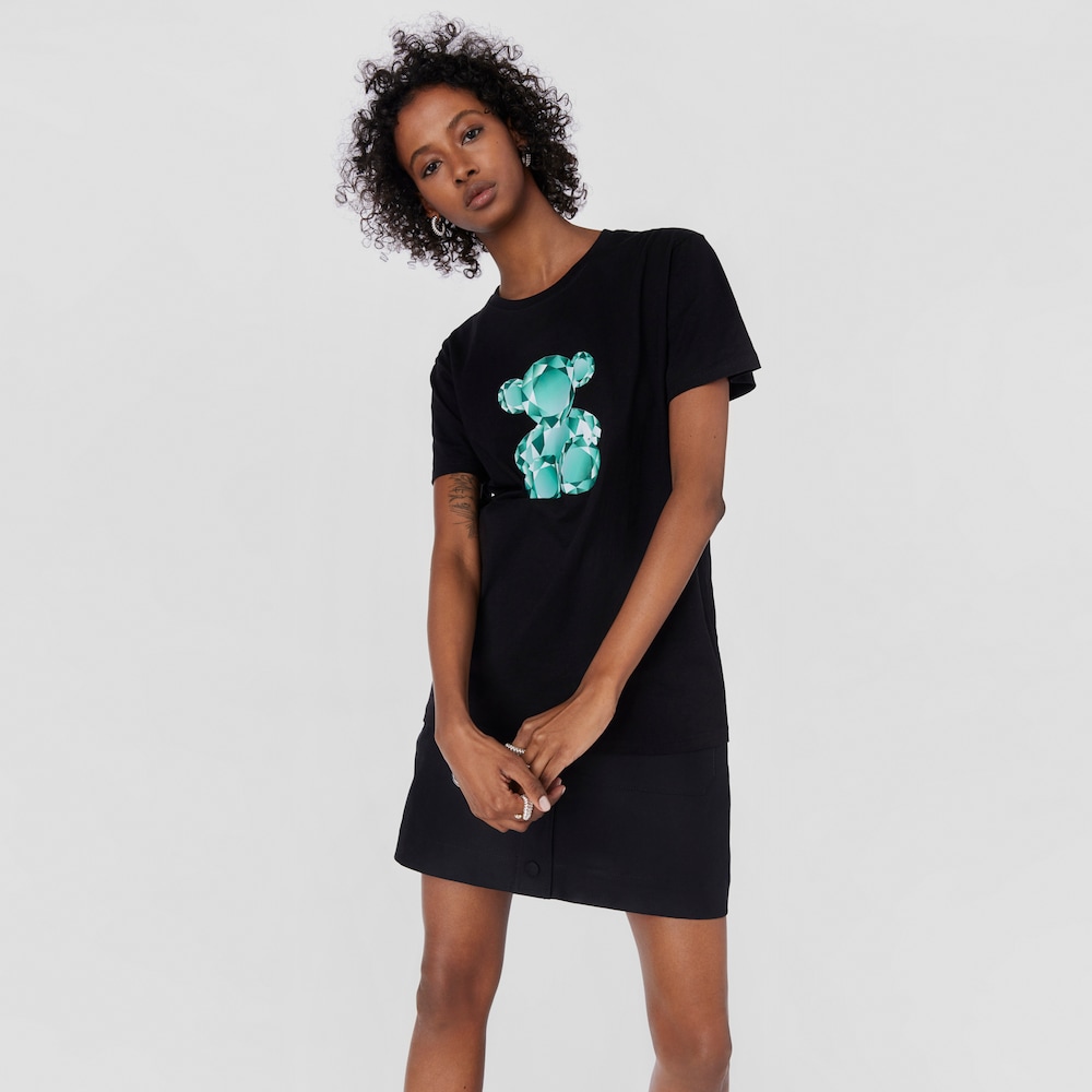 Black and turquoise T-shirt Bear Gemstones image number 3