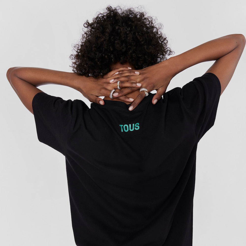 Black and turquoise T-shirt Bear Gemstones image number 5