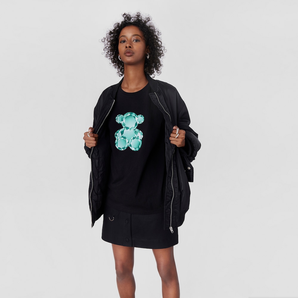Black and turquoise T-shirt Bear Gemstones image number 6
