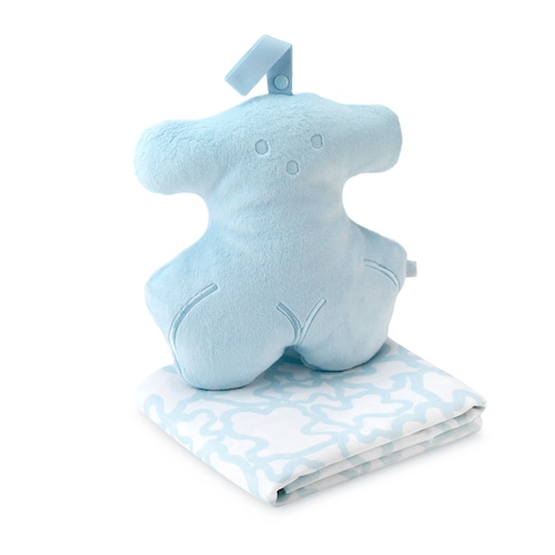 Muselina Kaos con funda Osito Azul Celeste