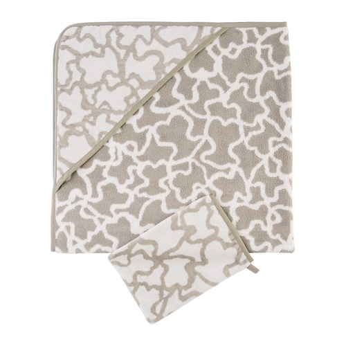 Capa de baño Kaos con Manopla Gris