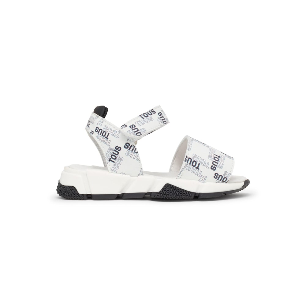 Sandalia deportiva de beb&eacute; Logo blanca