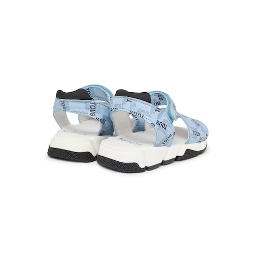 Sandália desportiva de bebé Logo azul celeste