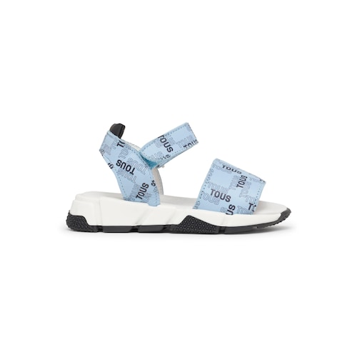 Sandália desportiva de bebé Logo azul celeste