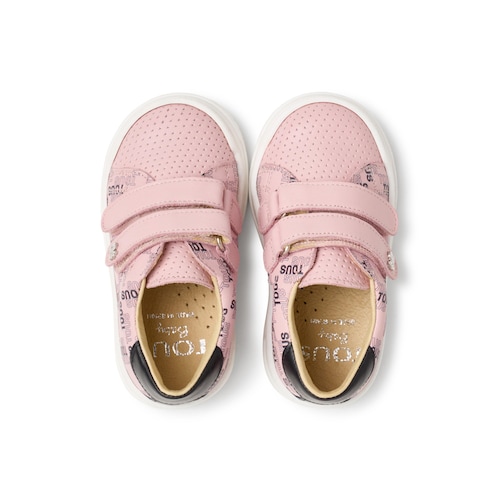 Ténis de bebé para menina Logo cor-de-rosa