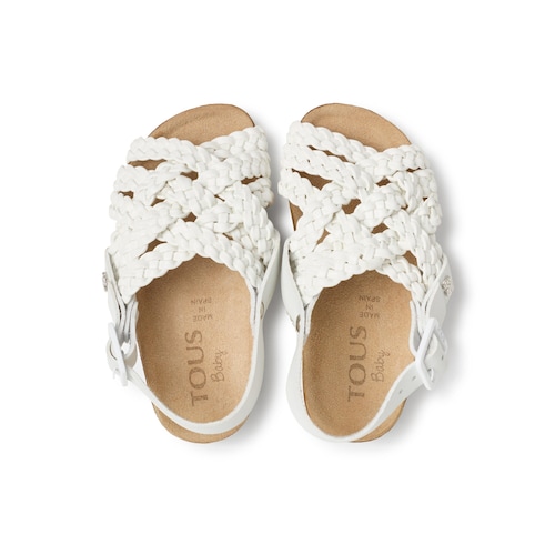 Sandália de bebé para menina Sparta branca