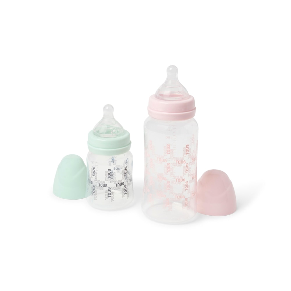 Pack 2 biberones de beb&eacute; Square rosa