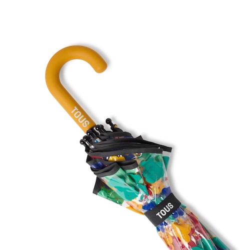 Paraguas mediano transparente osos multicolor