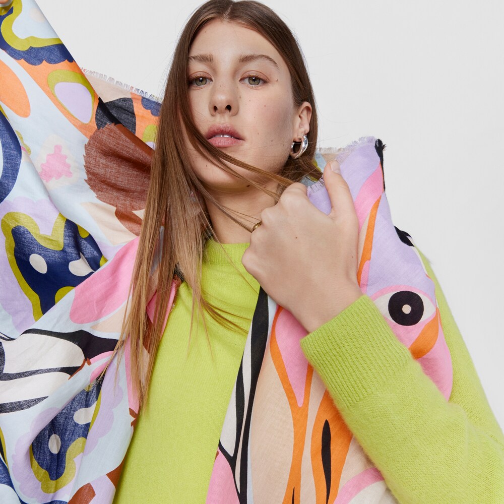 Foulard bege borboletas TOUS Modlin