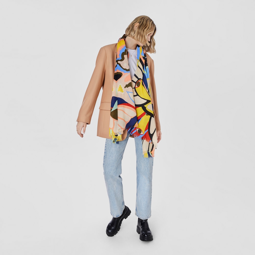Foulard azul marino mariposas TOUS Modlin image number 3