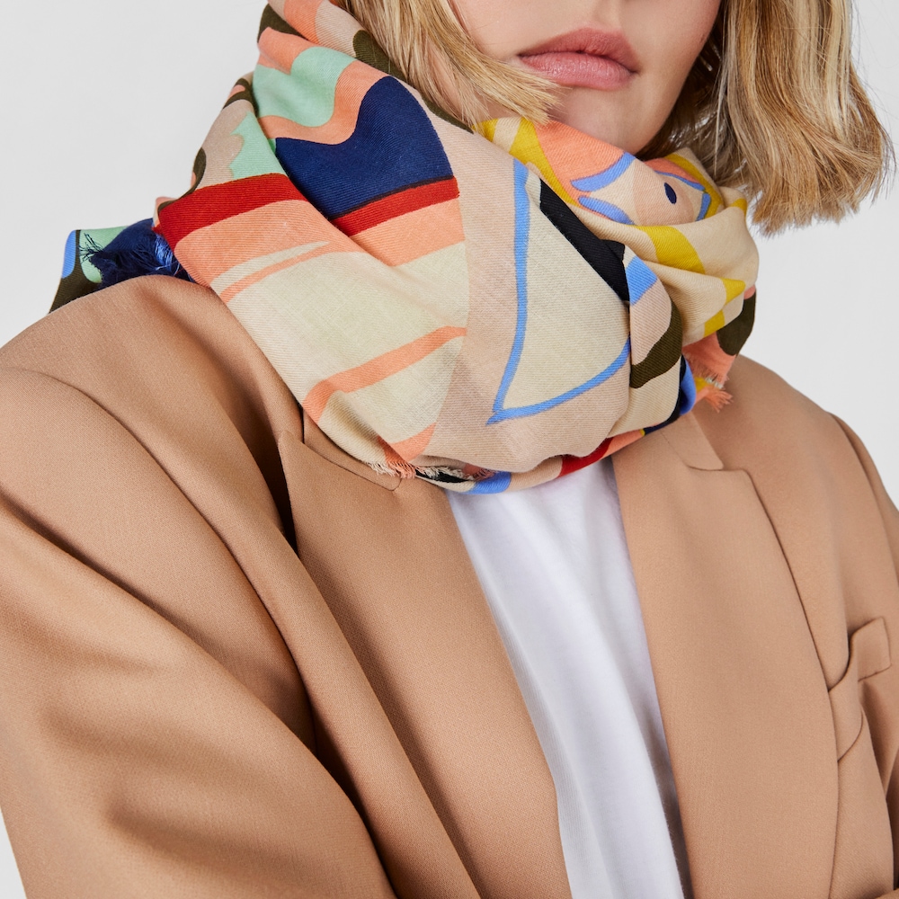 Foulard azul marino mariposas TOUS Modlin image number 5