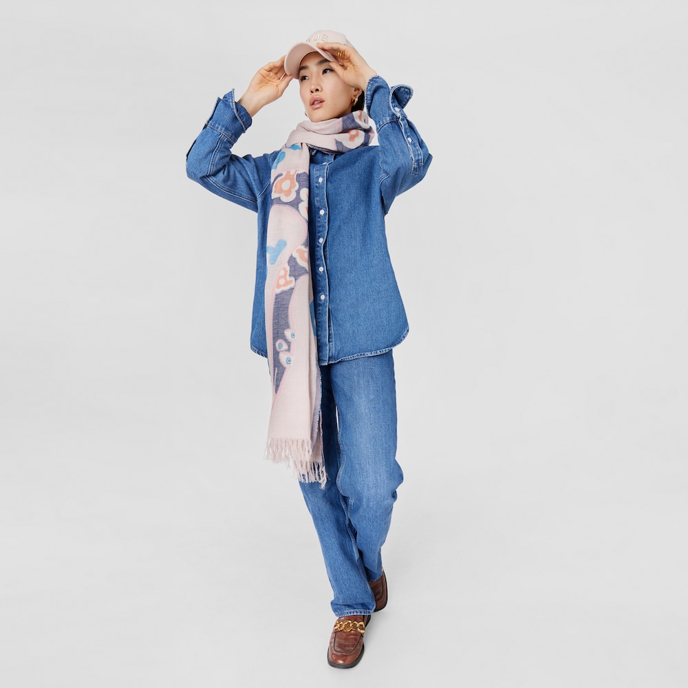 Foulard de jacquard rosa TOUS Tilsa