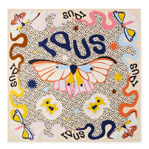 Pa&ntilde;uelo beige mariposas TOUS Modlin image number 0