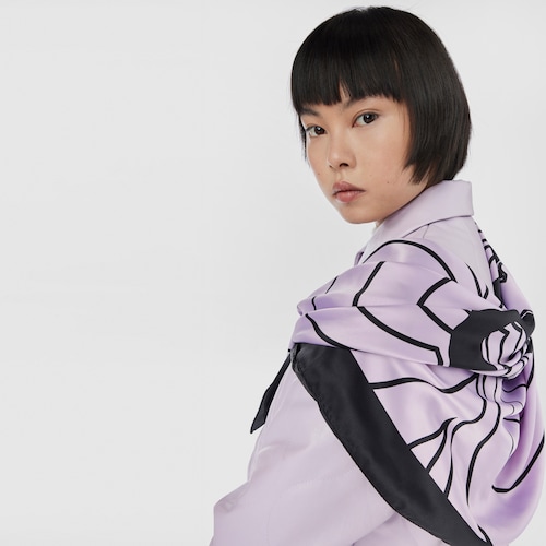 Pa&ntilde;uelo de poli&eacute;ster malva TOUS Maar