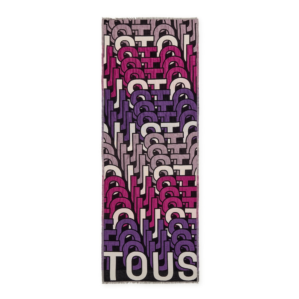 Foulard de jacquard rosa TOUS Vera
