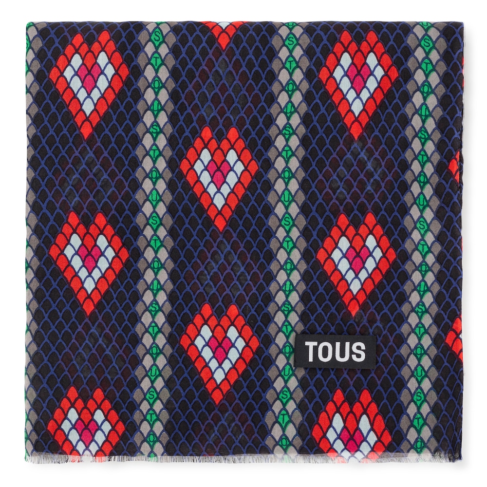 Foulard de modal negro TOUS Lamba