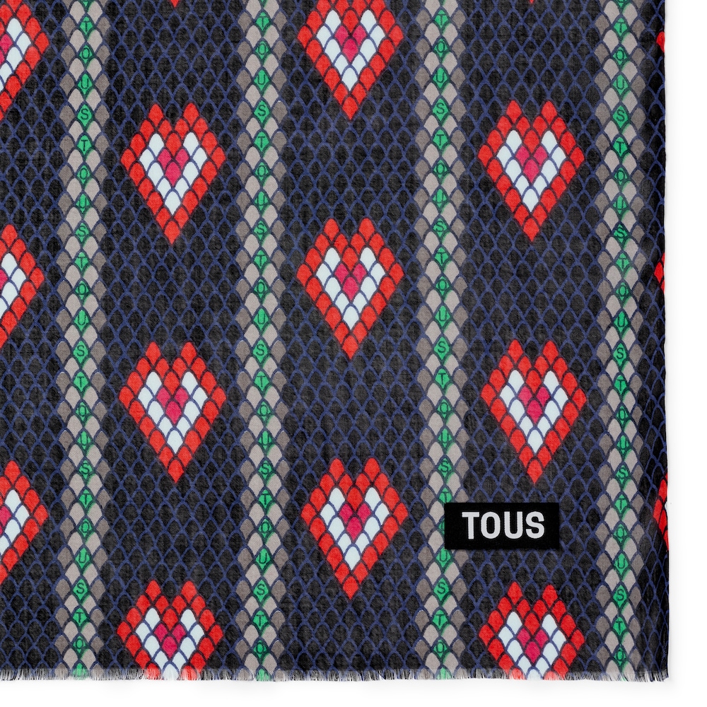 Foulard de modal negro TOUS Lamba
