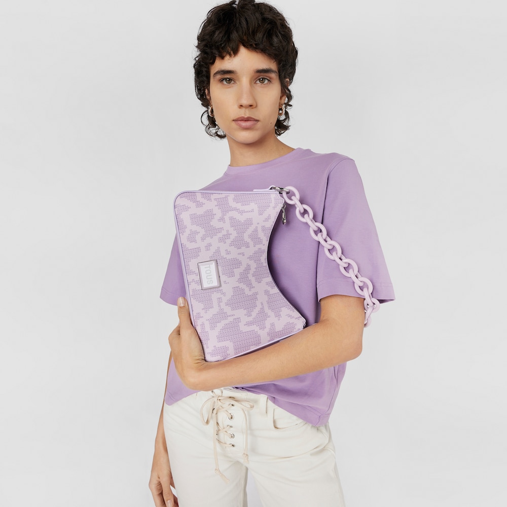 Bolso de hombro malva Kaos Pix