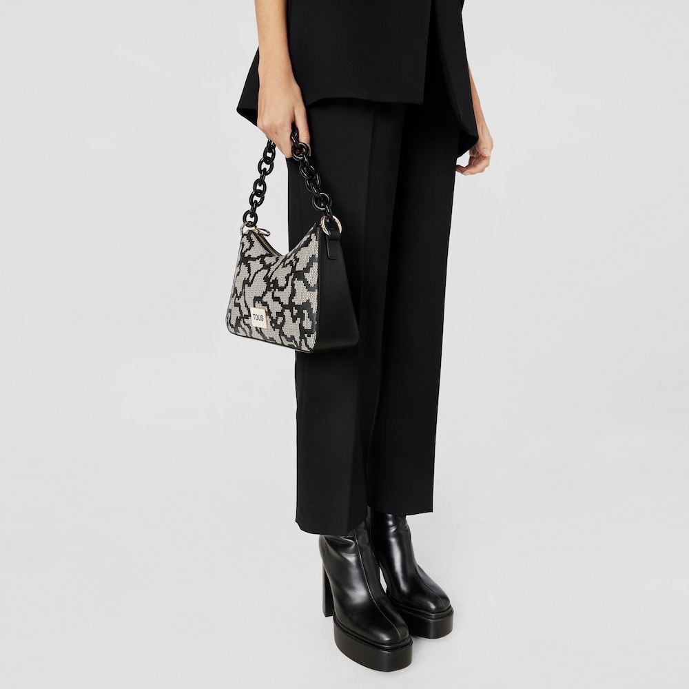 Bolso de hombro negro Kaos Pix