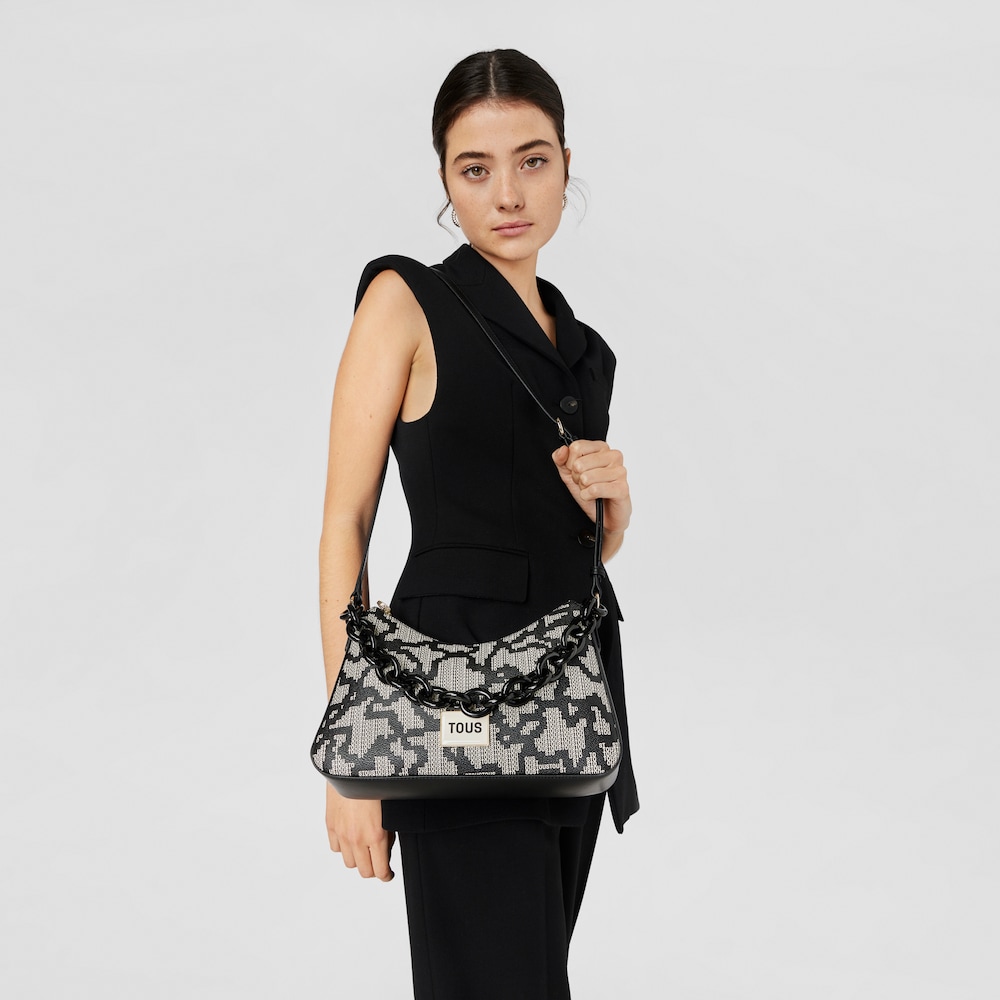 Bolso de hombro negro Kaos Pix