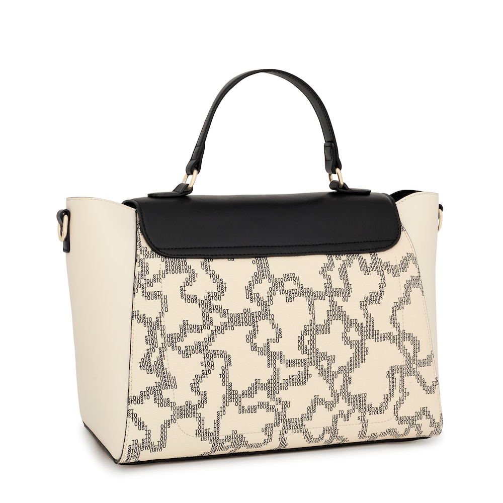 Duża beżowa torebka typu city Kaos Pix