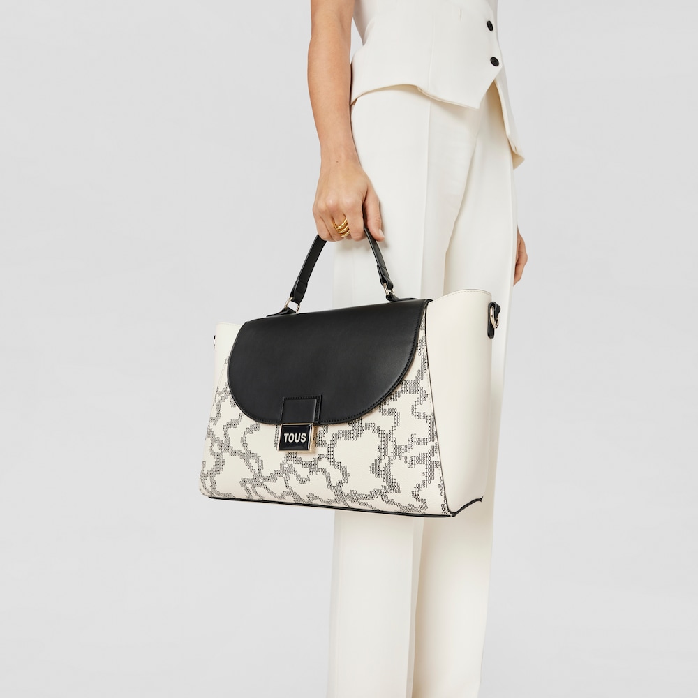 Duża beżowa torebka typu city Kaos Pix