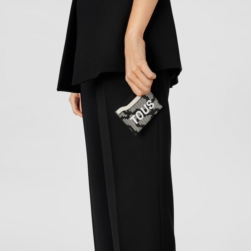 Porta-cart&otilde;es Kaos Pix preto