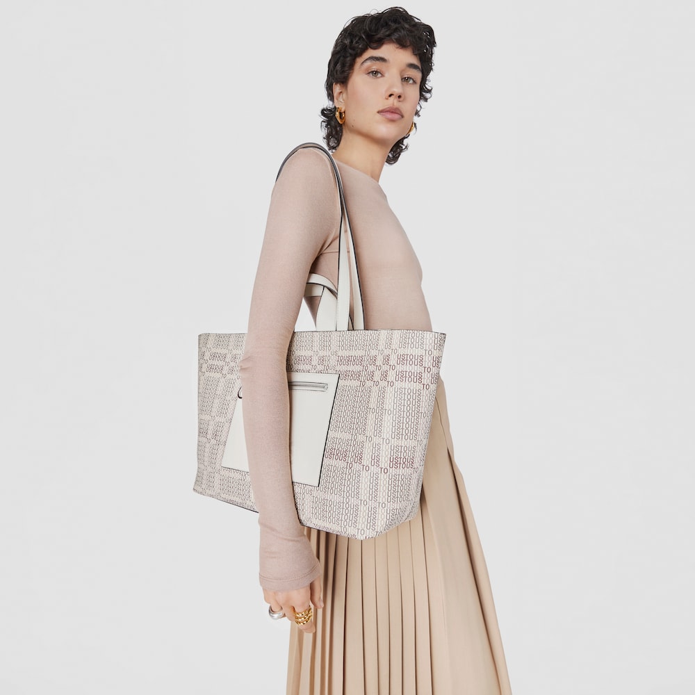 Średniej wielkości beżowa torba z rączkami TOUS Cecilia
