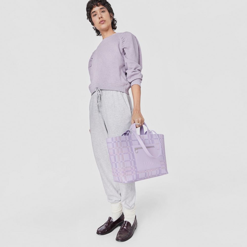 Średniej wielkości fiołkowo-r&oacute;żowa torba z rączkami TOUS Cecilia