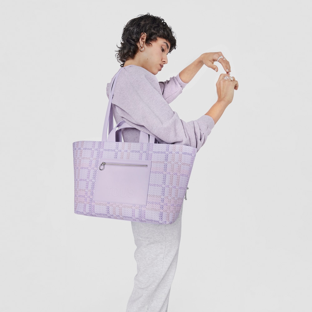 Średniej wielkości fiołkowo-r&oacute;żowa torba z rączkami TOUS Cecilia