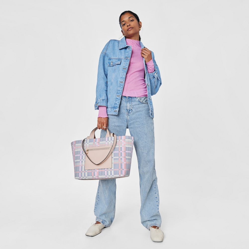 Medium beige and red TOUS Cecilia Tote bag