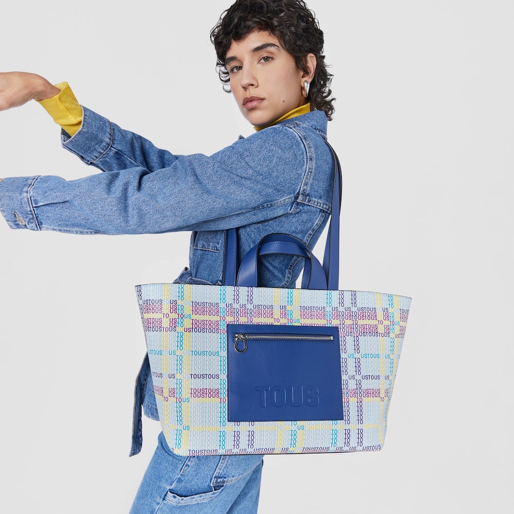 Średniej wielkości granatowa torba z rączkami TOUS Cecilia