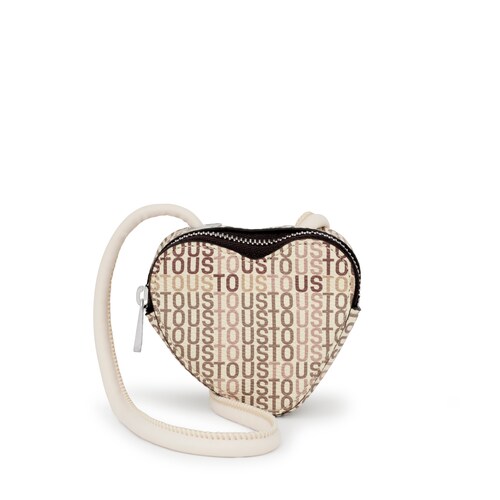 Beige TOUS Cecilia heart-shaped Hanging change purse image number 0