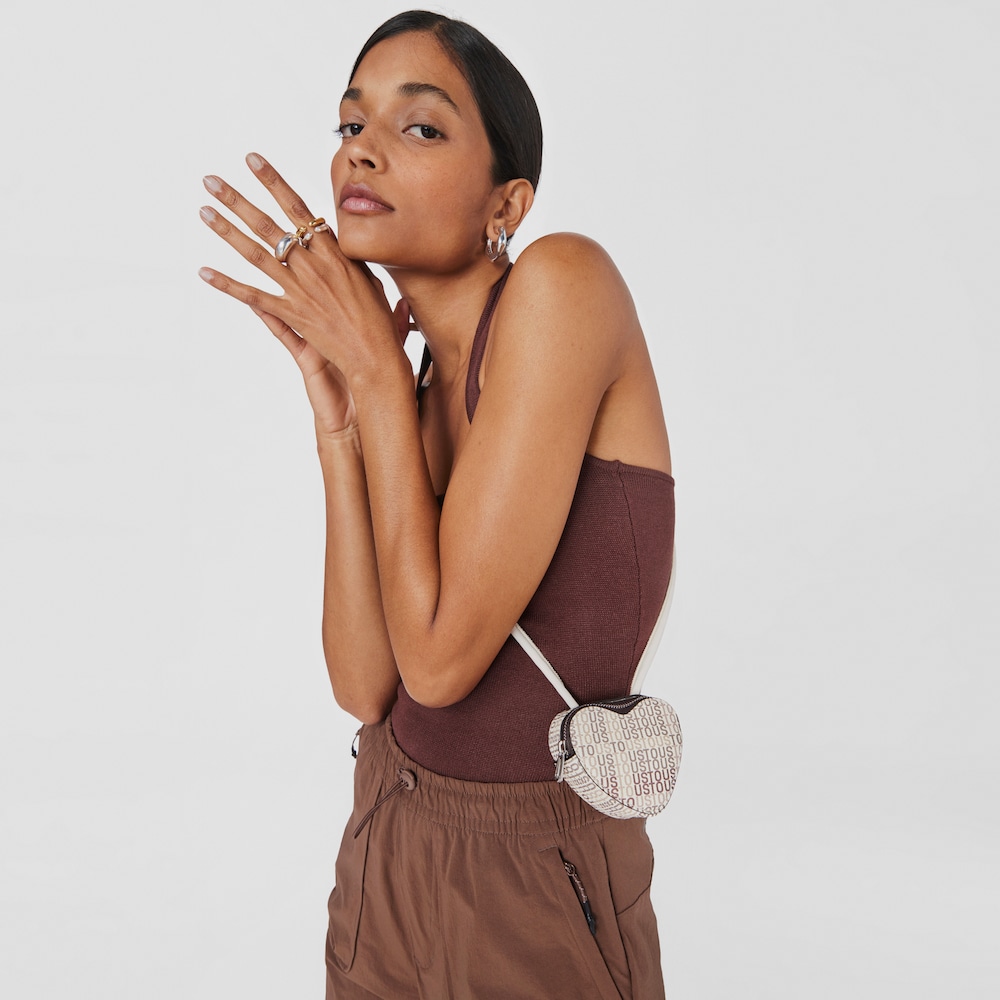 B&eacute;žov&aacute; Z&aacute;vesn&aacute; peňaženka na mince TOUS Cecilia v&nbsp;tvare srdca