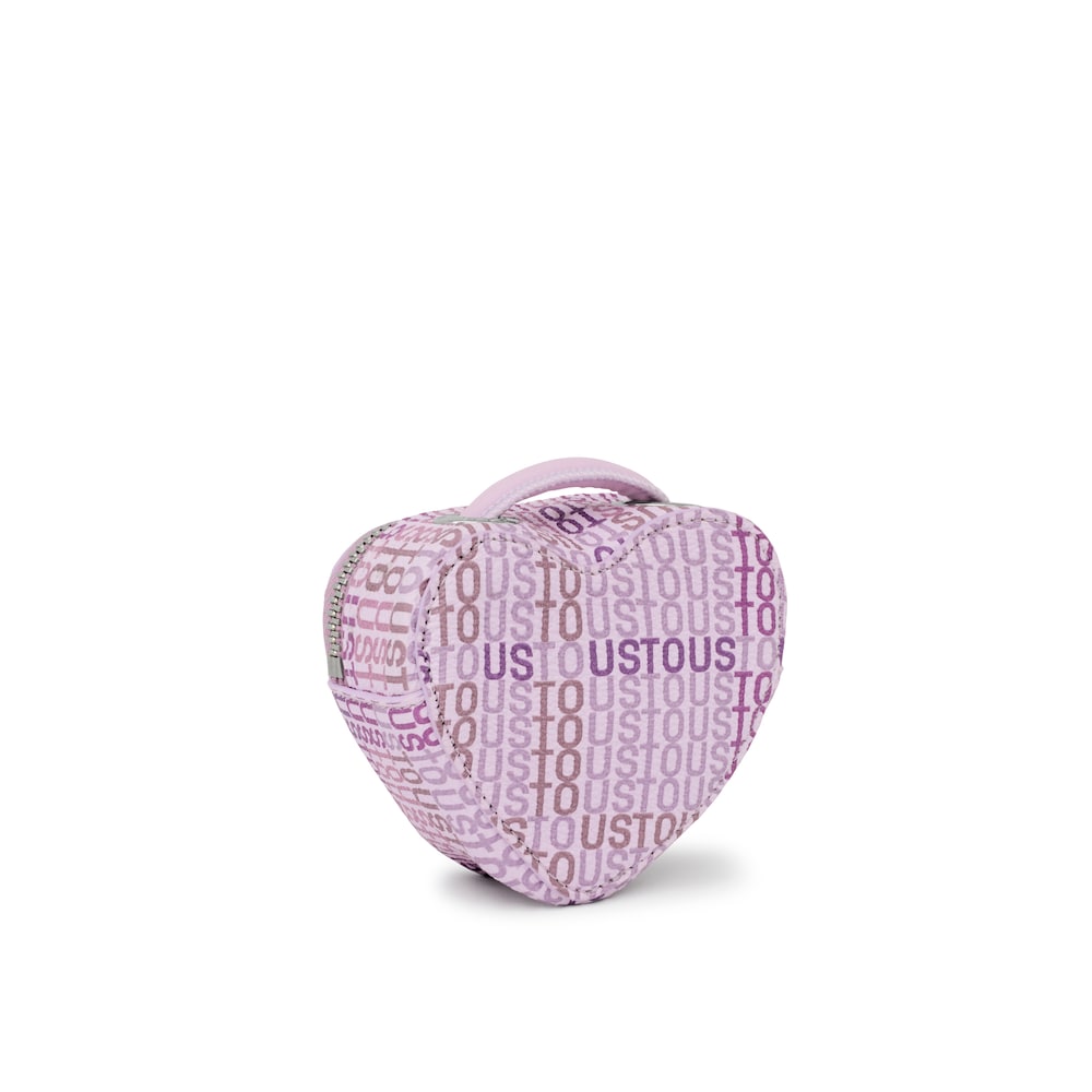 Mauve TOUS Cecilia heart-shaped Hanging change purse