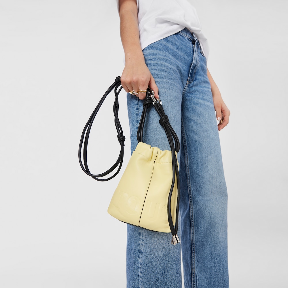 Mini bolso de piel amarillo TOUS Cloud