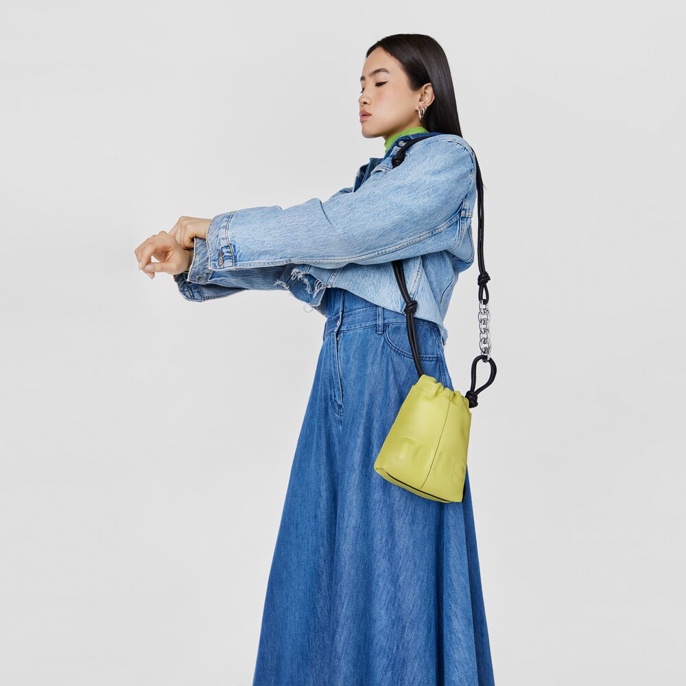 Mini bolso de piel lima TOUS Cloud