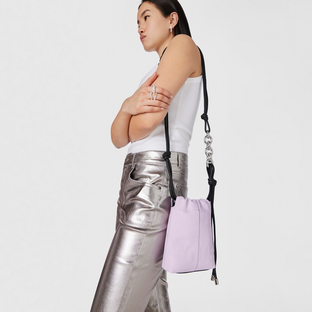 Mini bolso de piel malva TOUS Cloud