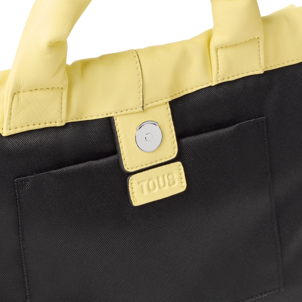 Mittelgro&szlig;e One-Shoulder-Tasche TOUS Cloud aus Leder in Gelb