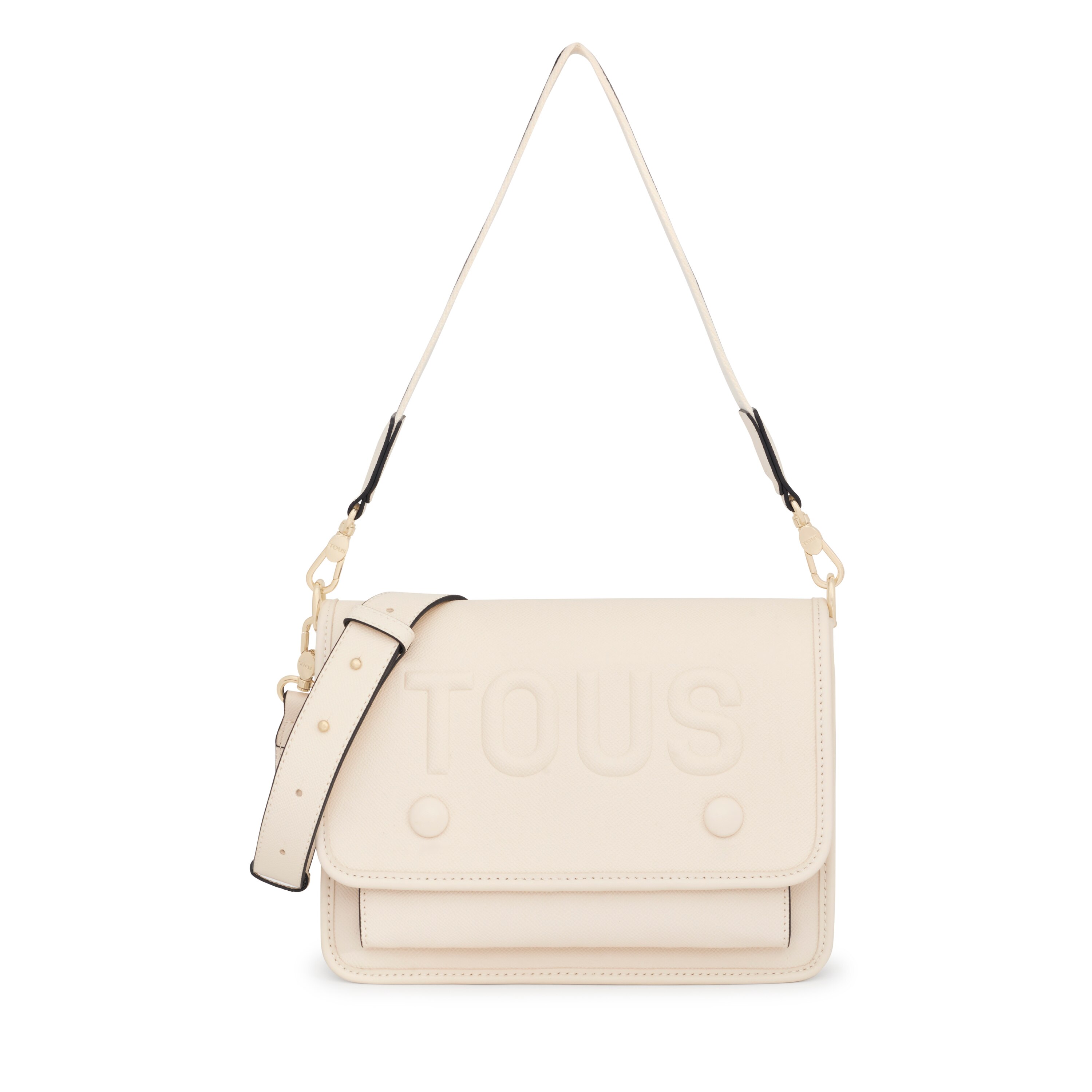 ★TOUT Y EST★ Typo Square Crossbody Bag Ivory MG2403CB04IV Medium ivory-colored Crossbody bag Kaos Icon | TOUS