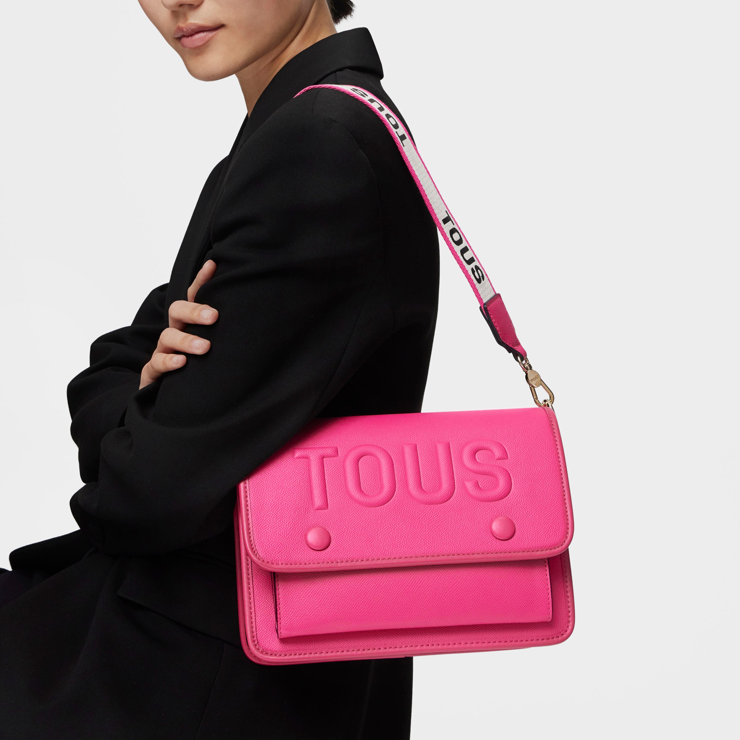 Medium fuchsia-colored TOUS La Rue Audree Crossbody bag