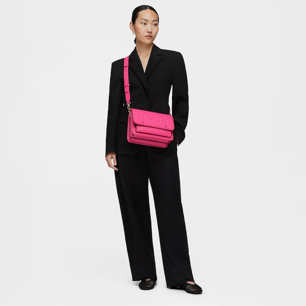 Medium fuchsia-colored TOUS La Rue Audree Crossbody bag