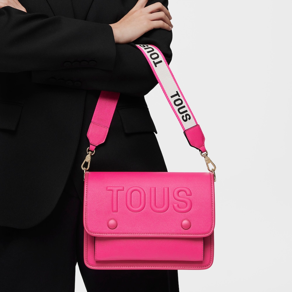 Medium fuchsia-colored TOUS La Rue Audree Crossbody bag