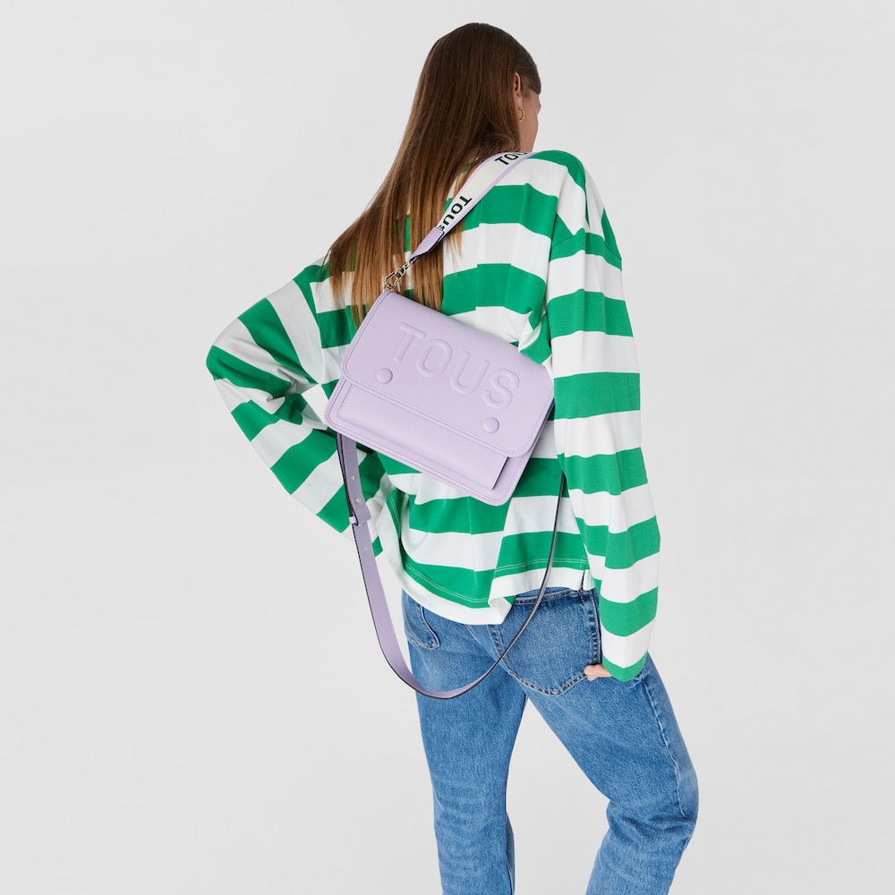 Średnia fiołkowo-r&oacute;żowa torebka przez ramię TOUS La Rue Audree