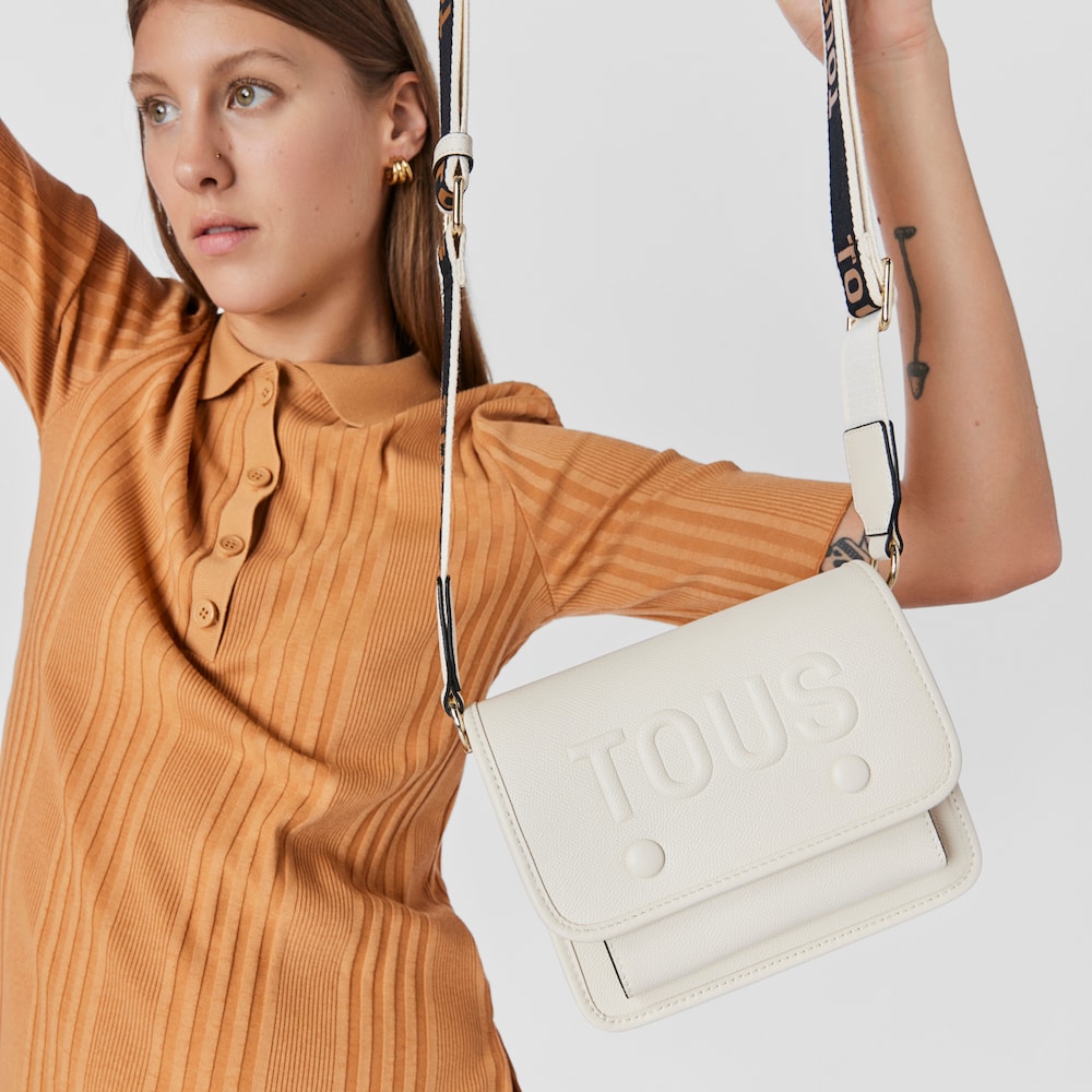Small ivory-colored TOUS La Rue Audree Crossbody bag